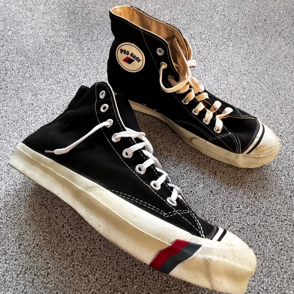 Pro-Keds Royal Hi Sneakers Mens 13.5 Black USA True Vintage Retro Sporty Street